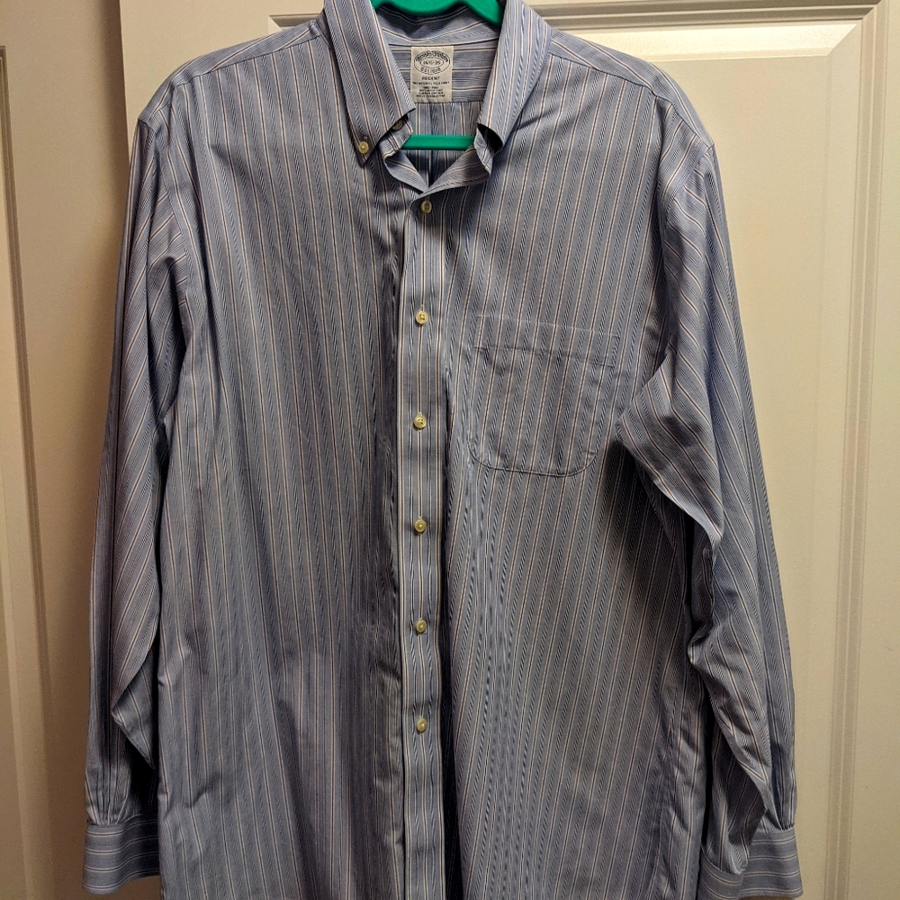 Brooks Brothers Blue and White Shirt